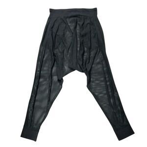 Sweaty Betty Mesh Harem Jogger Pants Womens Medium Black Drop Crotch Yoga Lounge